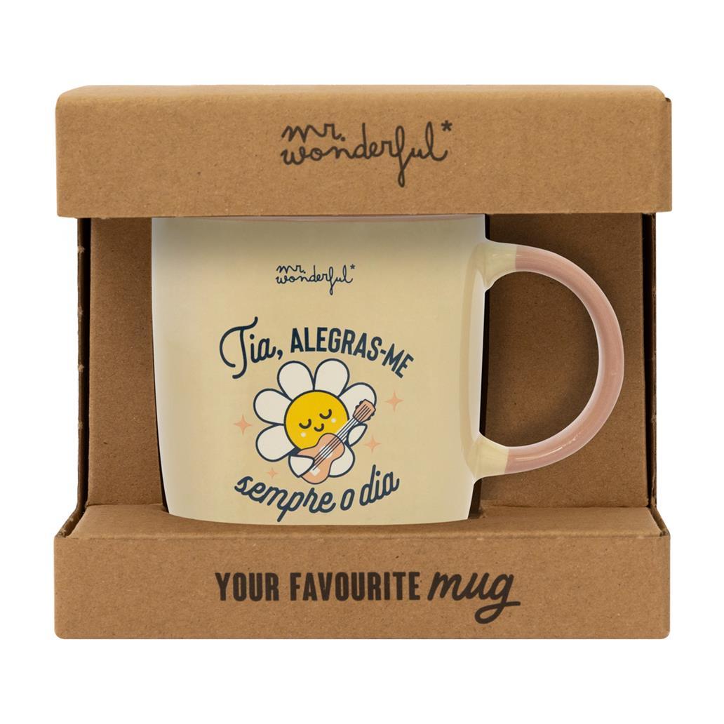 Caneca Mr. Wonderful - Tia, alegras-me sempre o dia - Papelaria Encantada