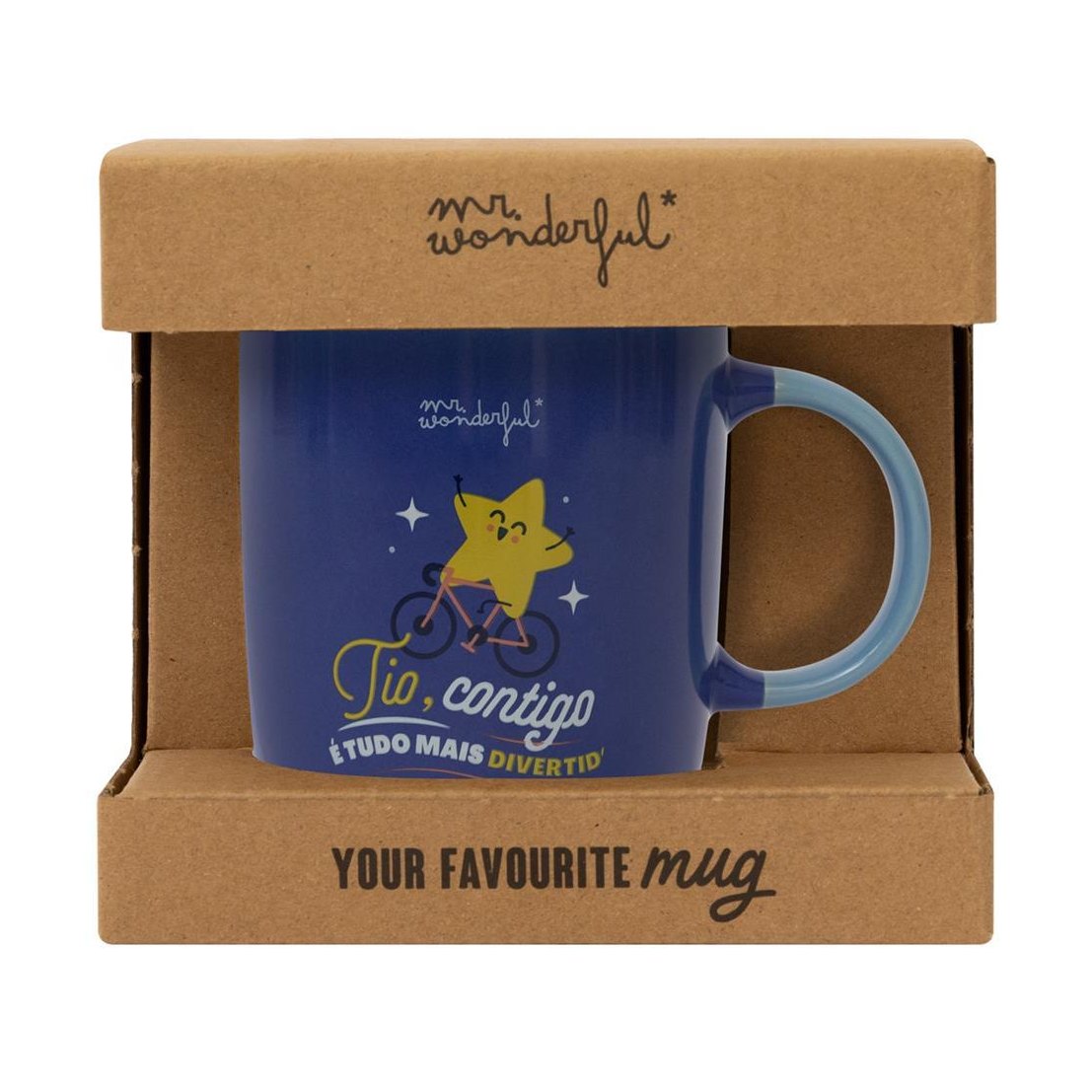 Caneca Mr. Wonderful - Tio, contigo é tudo mais divertido - Papelaria Encantada