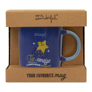 Caneca Mr. Wonderful - Tio, contigo é tudo mais divertido - Papelaria Encantada