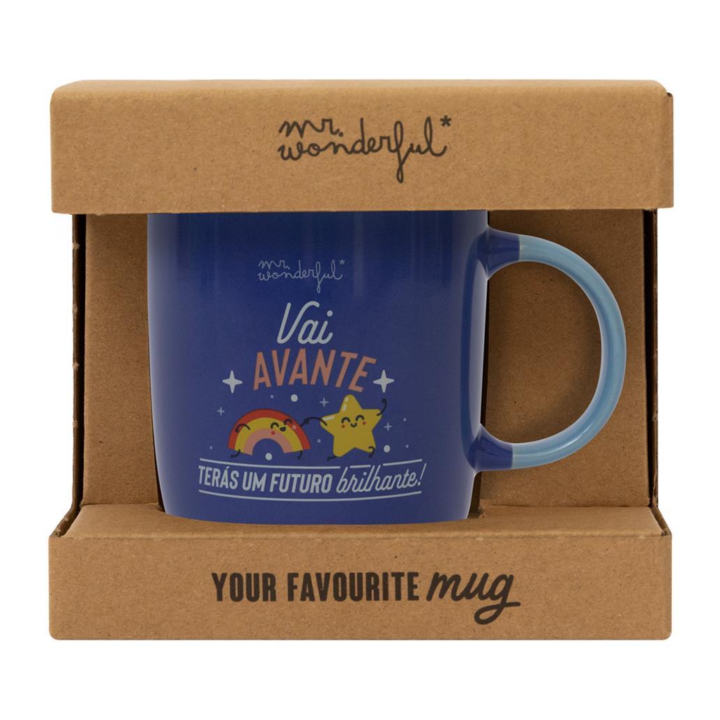 Caneca Mr. Wonderful - Vai avante, terás um futuro brilhante! - Papelaria Encantada