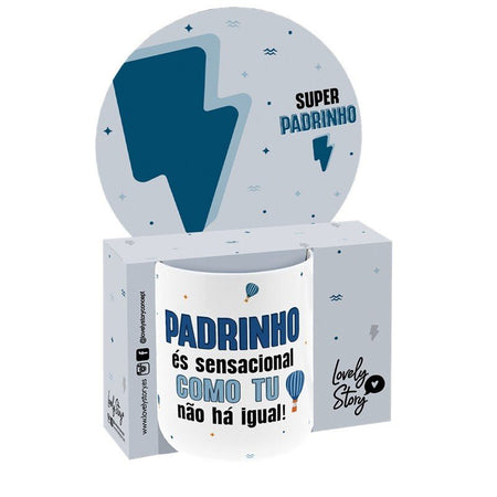 Caneca Padrinho és sensacional como tu não há igual - Papelaria Encantada