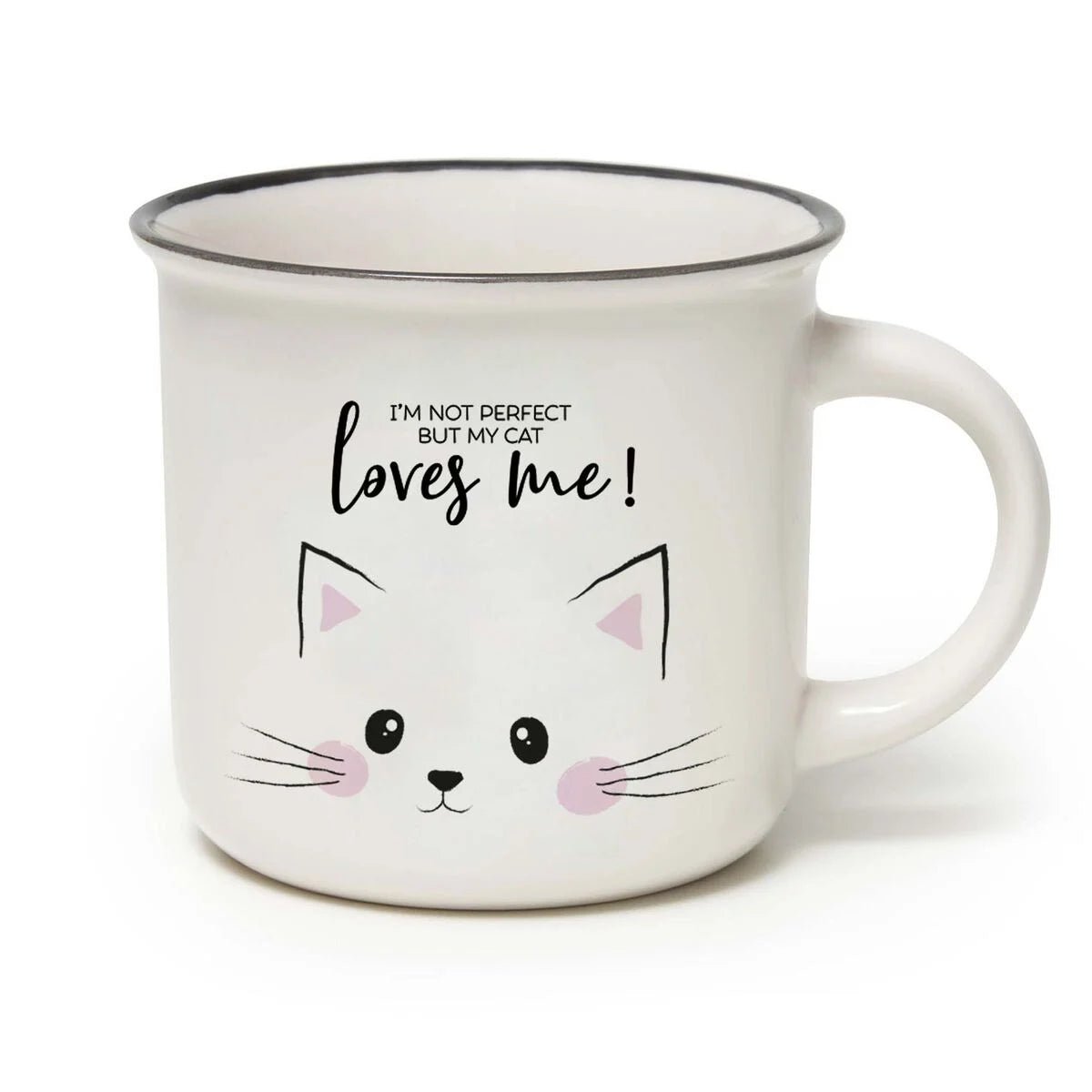 Caneca porcelana Cup-Puccino Gato Legami - Papelaria Encantada