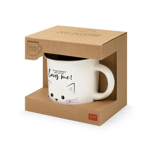 Caneca porcelana Cup-Puccino Gato Legami - Papelaria Encantada