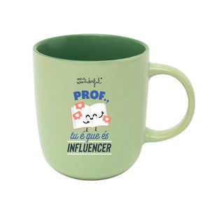Caneca - Prof. tu é que és influencer - Mr. Wonderful - Papelaria Encantada