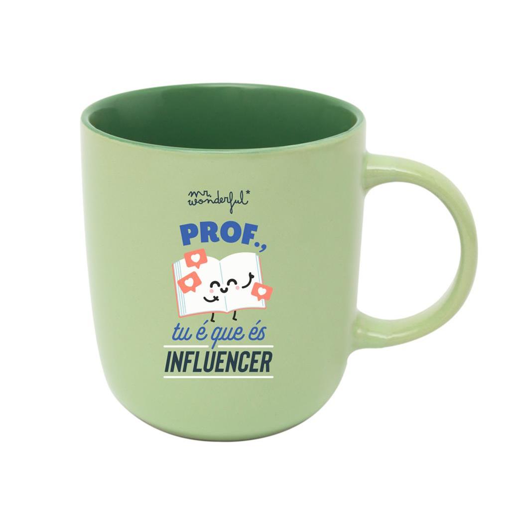 Caneca - Prof. tu é que és influencer - Mr. Wonderful - Papelaria Encantada