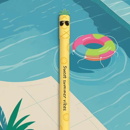Caneta apagável Ananás Edição summer Eberhard Faber - Papelaria Encantada
