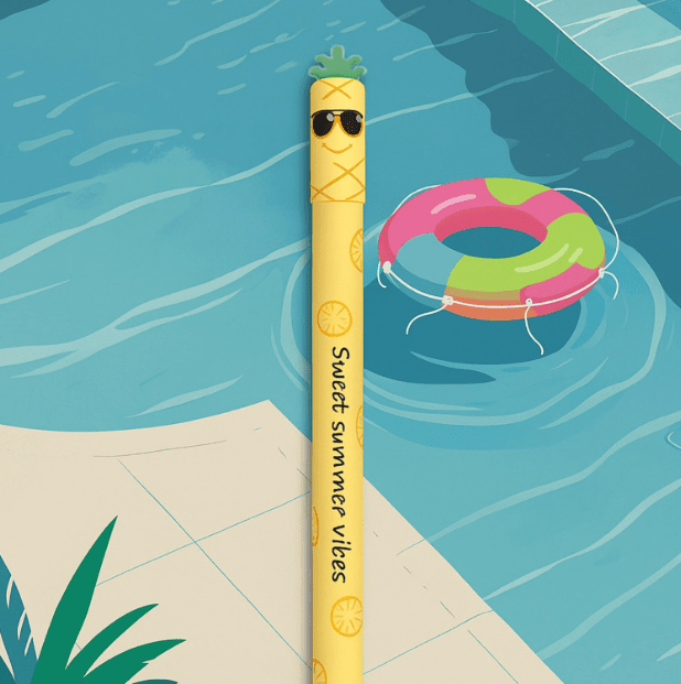 Caneta apagável Ananás Edição summer Eberhard Faber - Papelaria Encantada