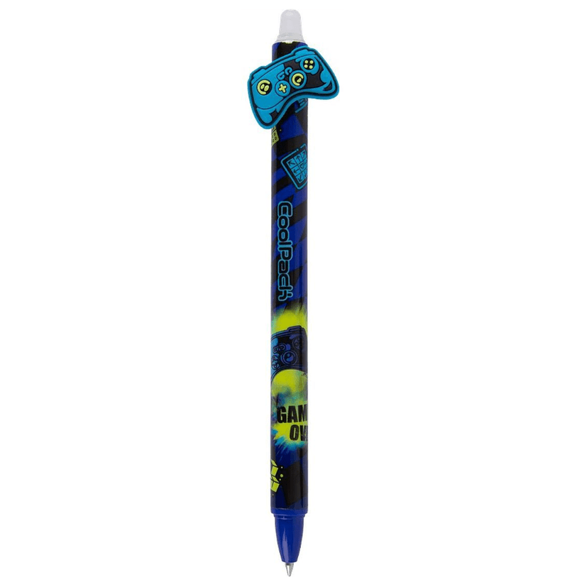 Caneta Apagável Cool Pack Gaming Azul - Papelaria Encantada