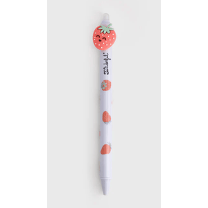 Caneta Apagável e retrátil Morango - Mr. Wonderful - Papelaria Encantada
