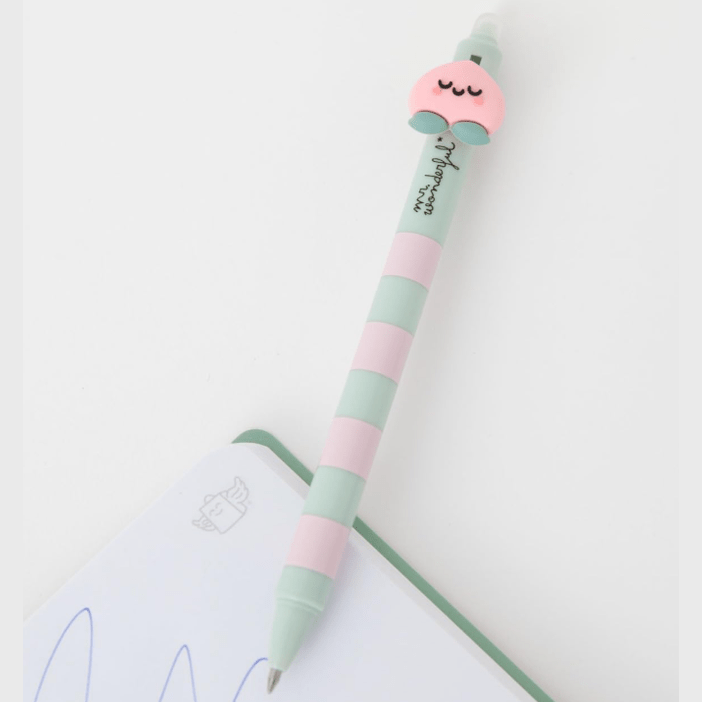 Caneta Apagável e retrátil Pêssego - Mr. Wonderful - Papelaria Encantada