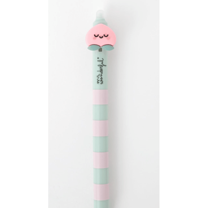 Caneta Apagável e retrátil Pêssego - Mr. Wonderful - Papelaria Encantada