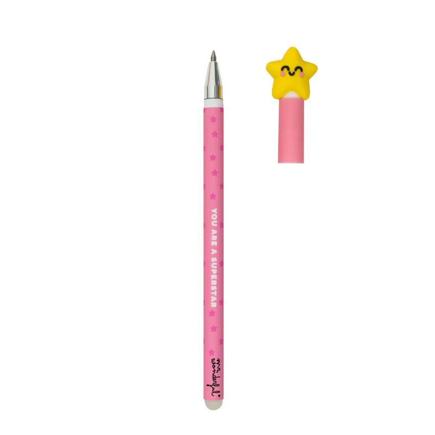 Caneta apagável Estrela Bo-Bo Mr.Wonderful - Papelaria Encantada
