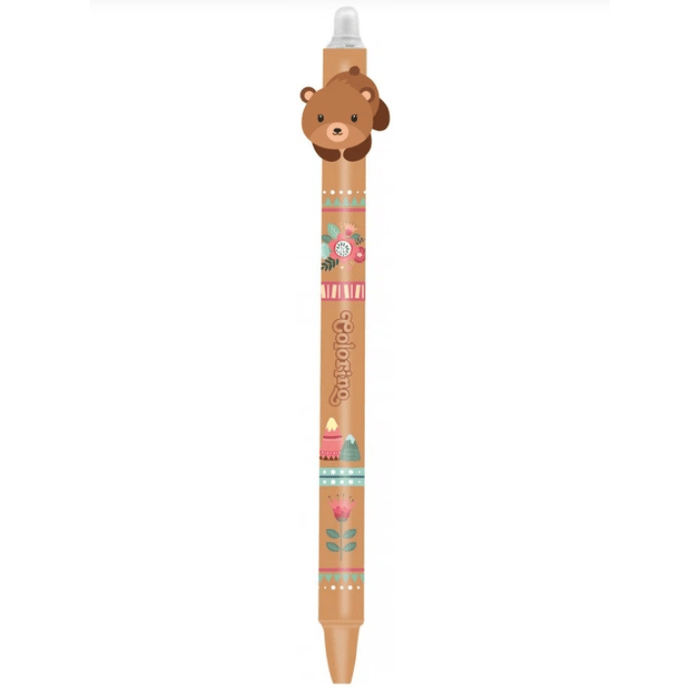 Caneta Apagável floresta colorino Urso - Papelaria Encantada