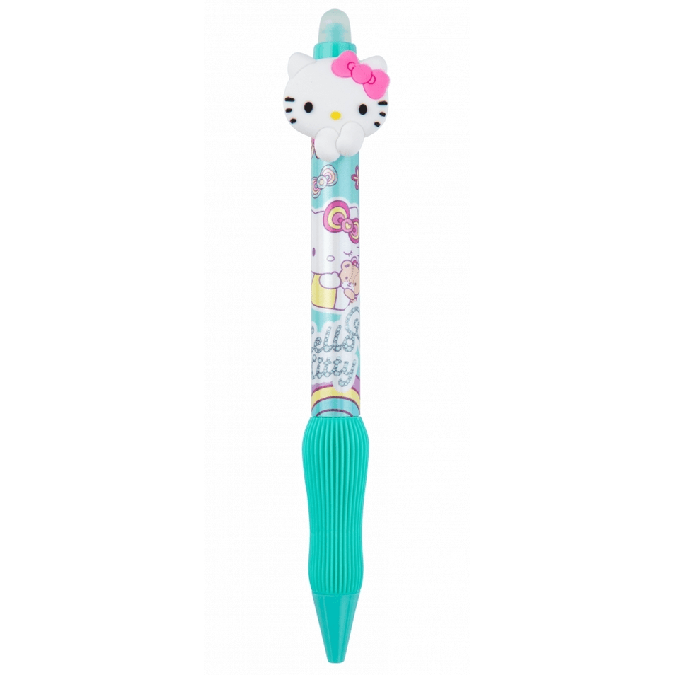 Caneta apagável Hello Kitty verde - Papelaria Encantada