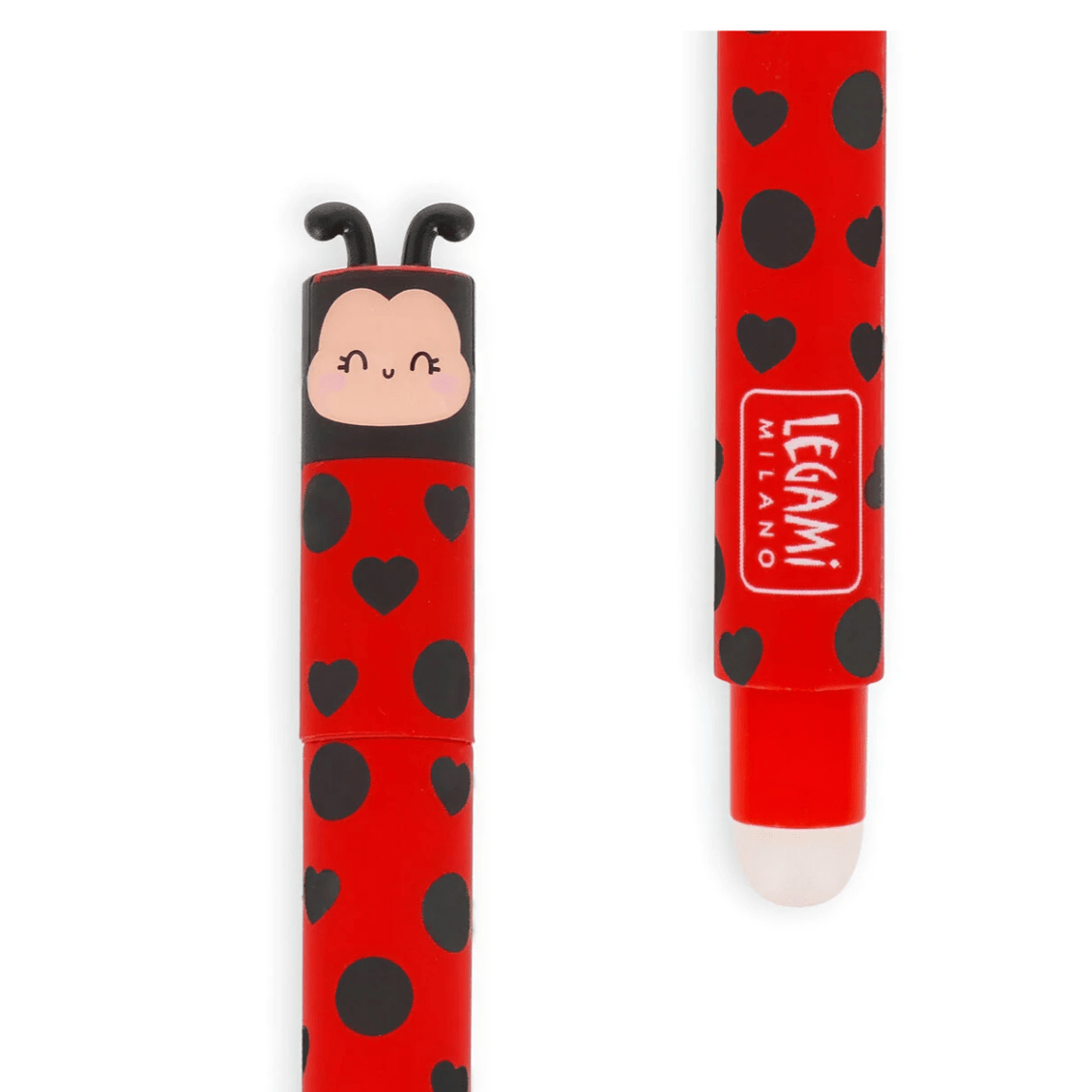 Caneta apagável Joaninha Legami - Papelaria Encantada