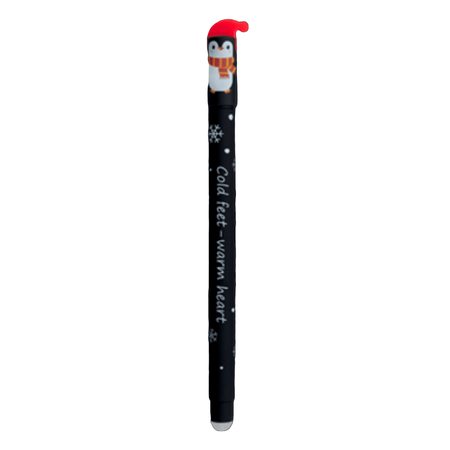 Caneta apagável natal 2025 Pinguim Eberhard-faber - Papelaria Encantada