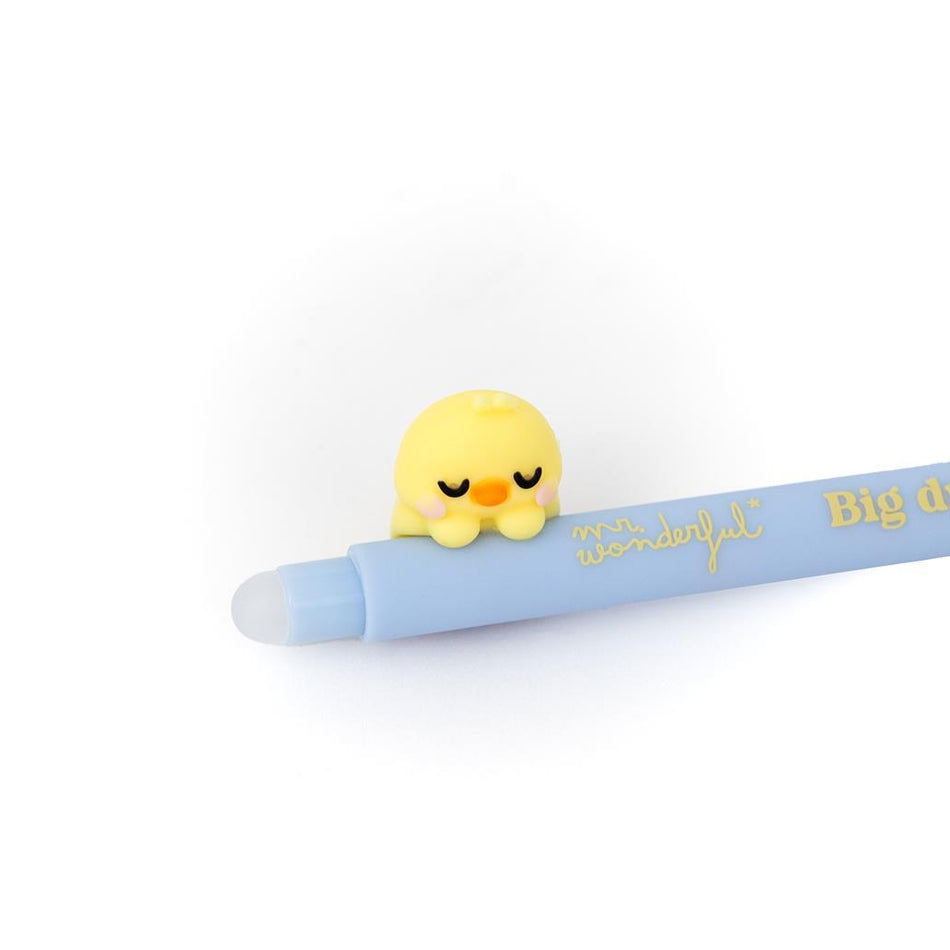 Caneta apagável Pintainho Lazy Bo - bo - Big dreams, tiny effort - Mr. Wonderful - Papelaria Encantada