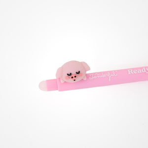 Caneta apagável Porco Lazy Bo - bo - Ready to do nothing - Mr. Wonderful - Papelaria Encantada