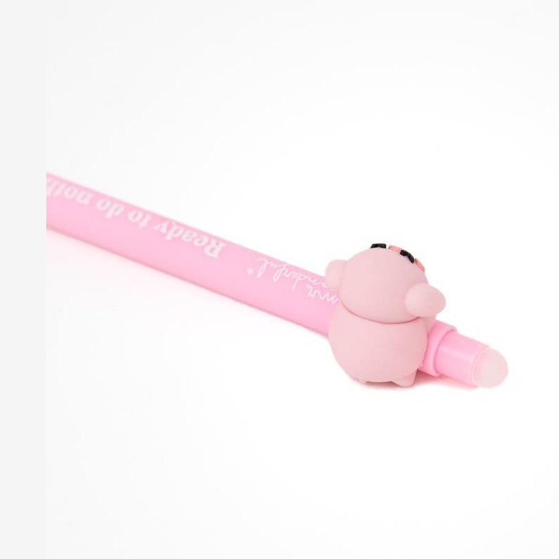 Caneta apagável Porco Lazy Bo - bo - Ready to do nothing - Mr. Wonderful - Papelaria Encantada