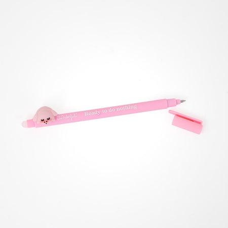 Caneta apagável Porco Lazy Bo - bo - Ready to do nothing - Mr. Wonderful - Papelaria Encantada