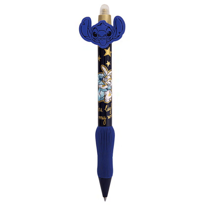 Caneta Apagavel Stitch Azul e Preto - Papelaria Encantada
