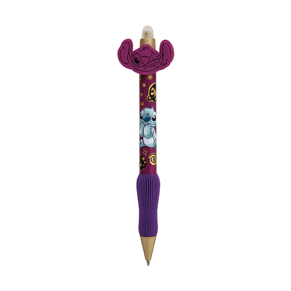 Caneta Apagavel Stitch Rosa com roxo - Papelaria Encantada