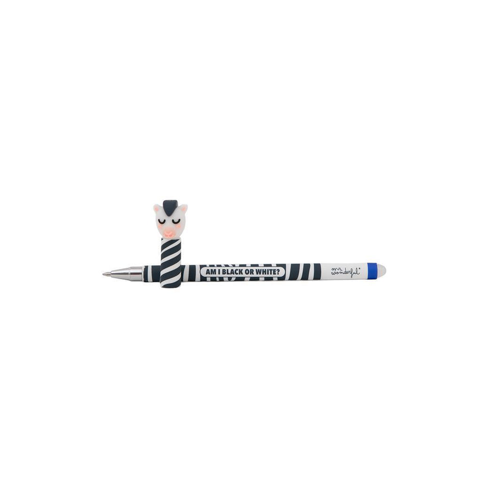 Caneta apagável Zebra Bo - Bo Mr.Wonderful - Papelaria Encantada