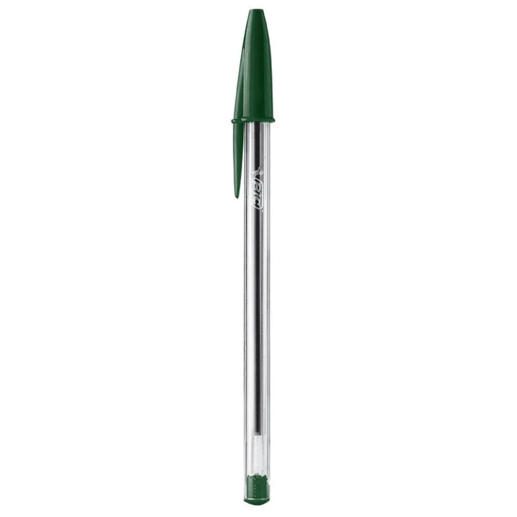 Caneta Bic Cristal Verde - Papelaria Encantada