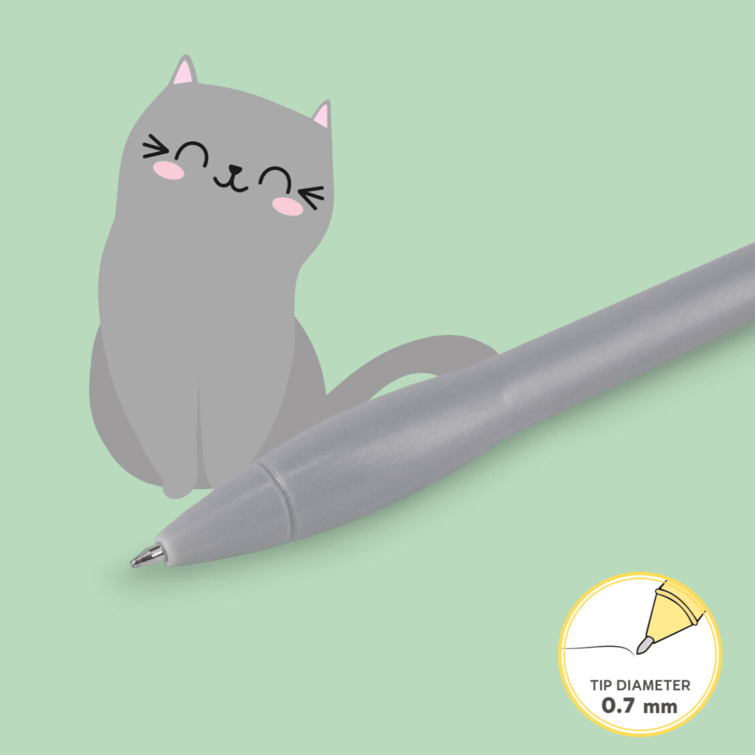 Caneta com luz Gato Legami - Papelaria Encantada