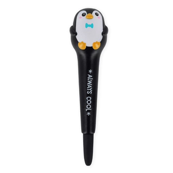 Caneta de gel anti stress Pinguim - Squeezies - Papelaria Encantada