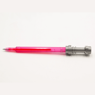 Caneta de gel LEGO Star Wars sabre de luz - Rosa - Papelaria Encantada