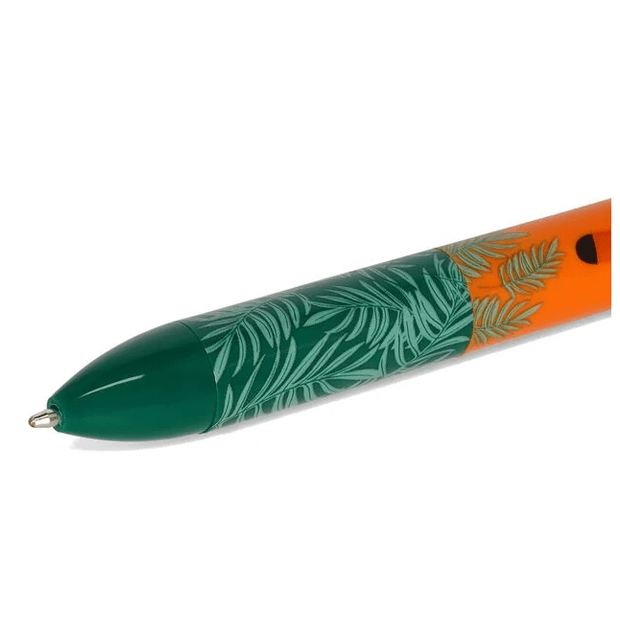 Caneta Esferográfica 2 cores Tigre - Click&Clack - Papelaria Encantada