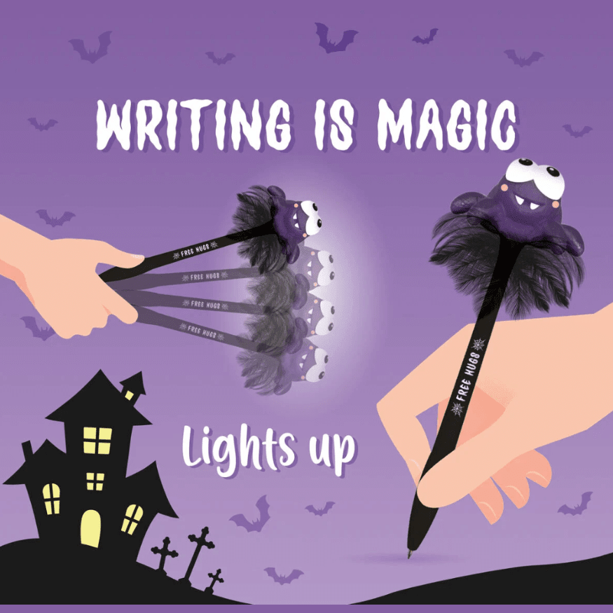 Caneta esferográfica iluminada - Escrever é mágico - Papelaria Encantada