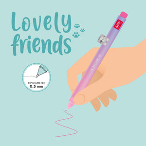 Caneta lovely friends Gato n.º 17 Legami - Nova versão - Papelaria Encantada