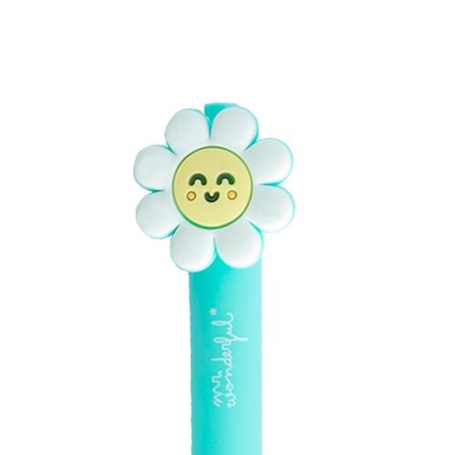 Caneta Margarida Azul Mr Wonderful - Papelaria Encantada