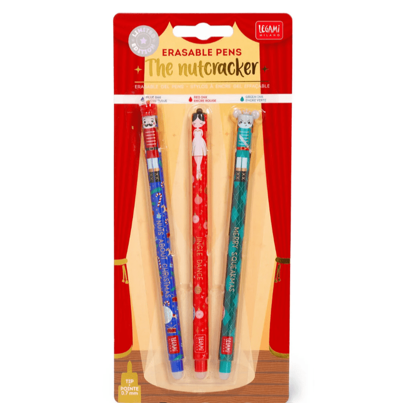 Canetas apagaveis Legami Natal 2025 - The Nutcracker - Papelaria Encantada