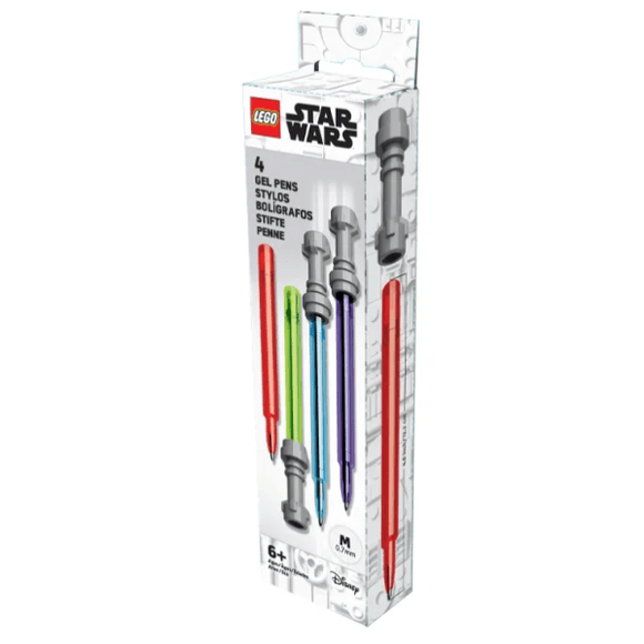 Canetas gel star wars - LEGO 4 unidades - Papelaria Encantada