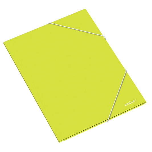 Capa com Elástico Ambar School Almaço Cartolina A4 Verde - Papelaria Encantada