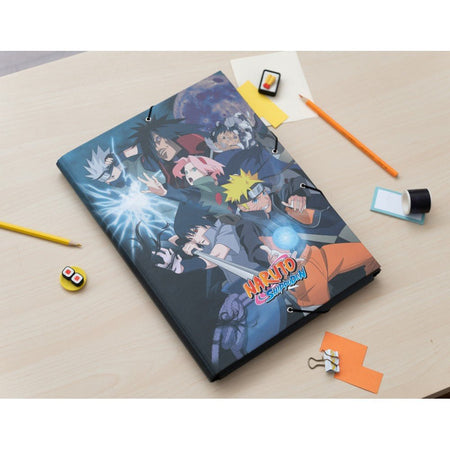 Capa com elásticos premium Naruto - Papelaria Encantada