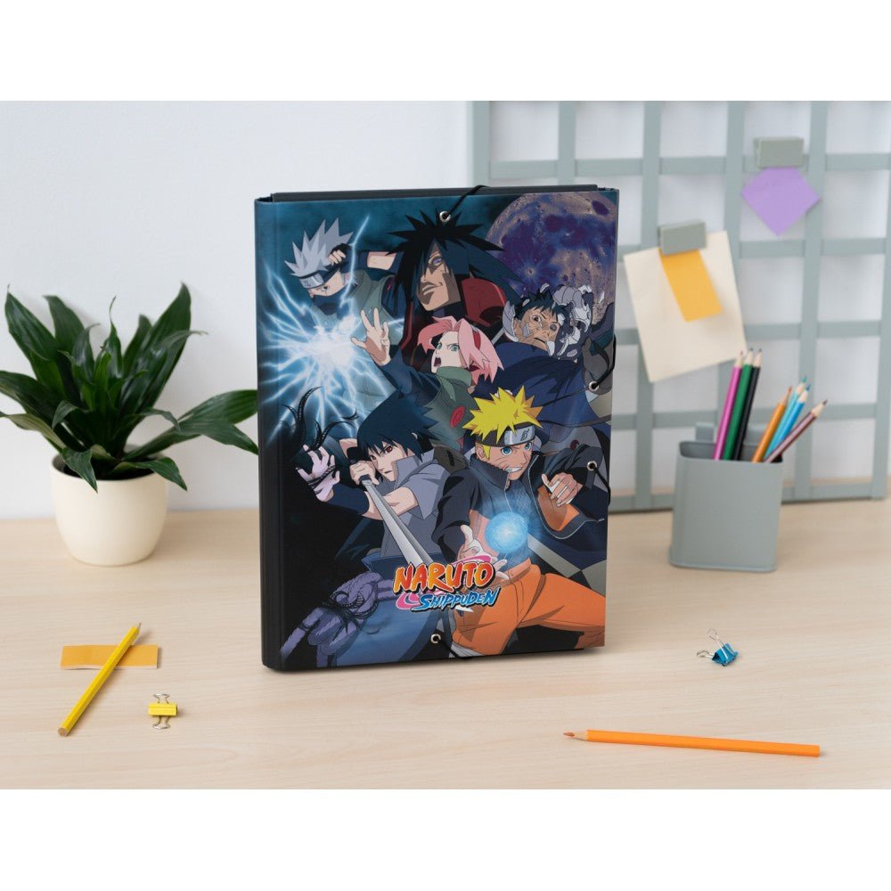 Capa com elásticos premium Naruto - Papelaria Encantada