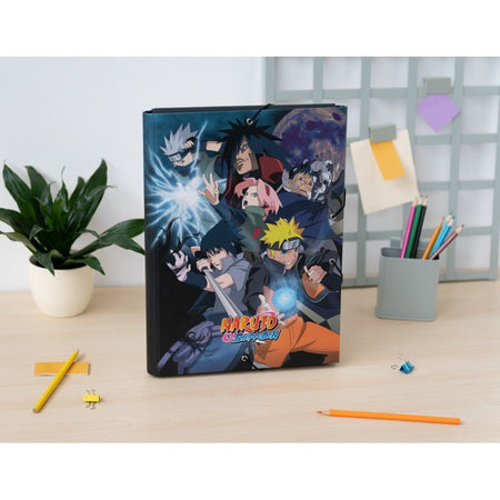 Capa com elásticos premium Naruto - Papelaria Encantada
