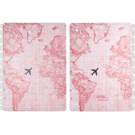 Capa e contracapa Grande mapa mundi - Papelaria Encantada