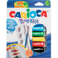 Carioca Tempera guache 7 cores c/ paleta e pincel - Papelaria Encantada