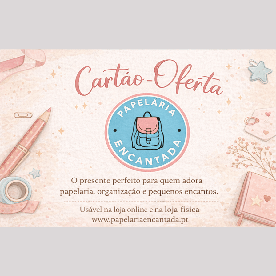 Cartão oferta Papelaria Encantada - Papelaria Encantada