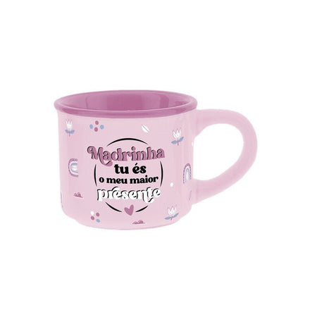 Chávena Café Madrinha tu és o meu maior presente - Papelaria Encantada