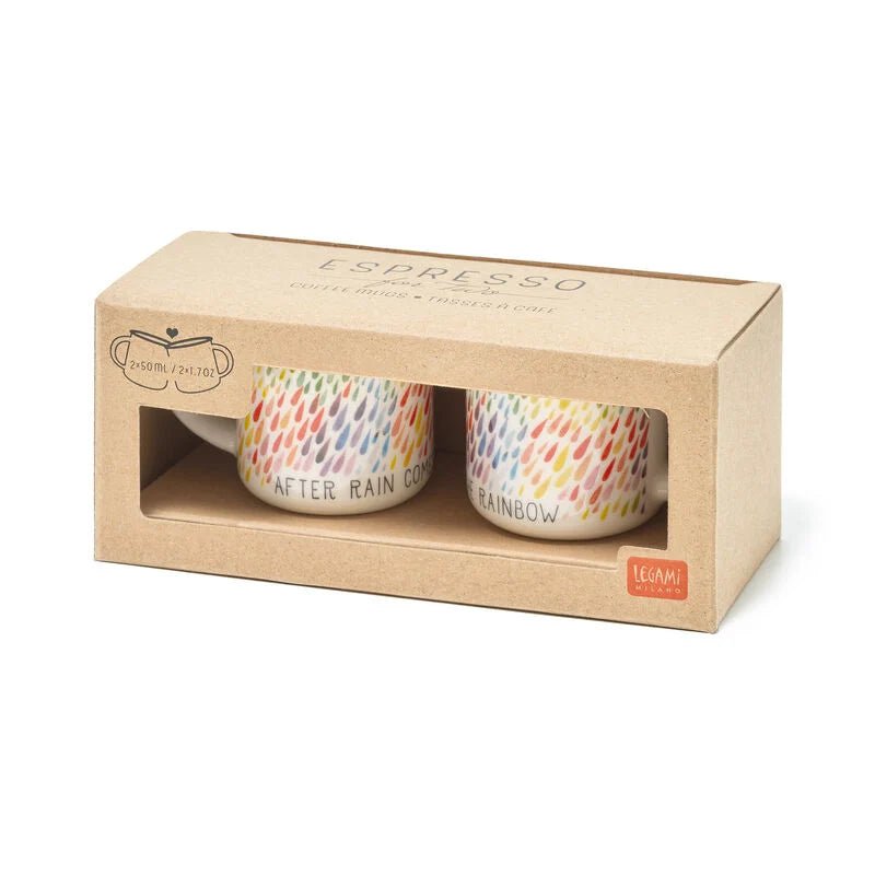 Chávenas de café - Expresso para dois - Arco Íris - Legami - Papelaria Encantada