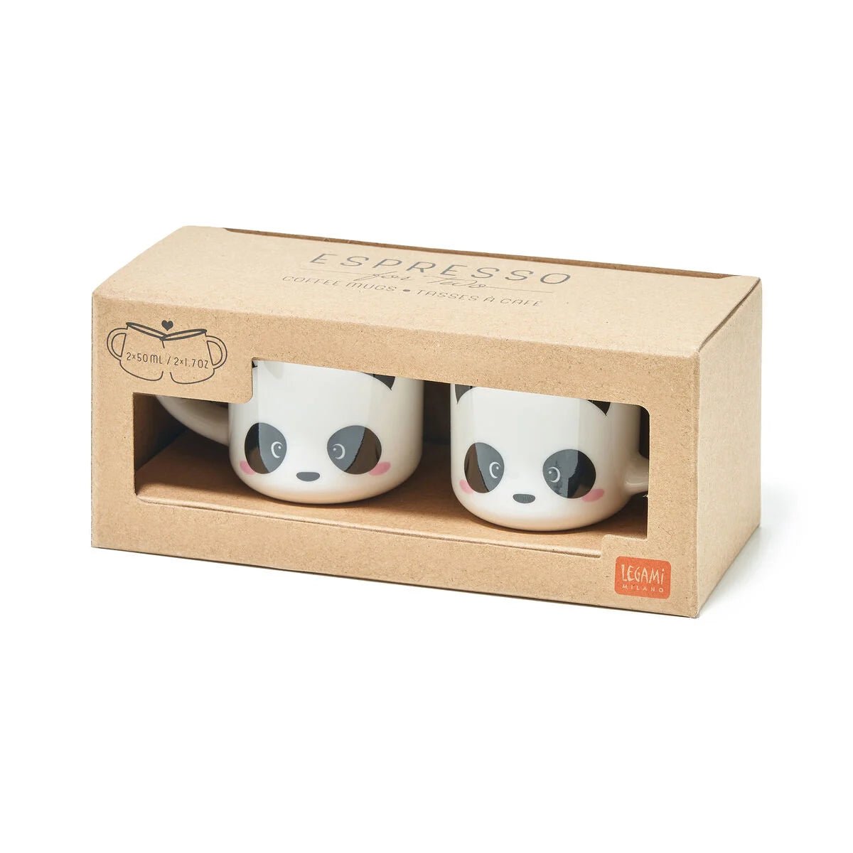 Chávenas de café - Expresso para dois - Panda Legami - Papelaria Encantada