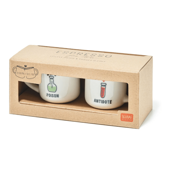 Chávenas de café - Expresso para dois - Veneno e Antídoto - Legami - Papelaria Encantada