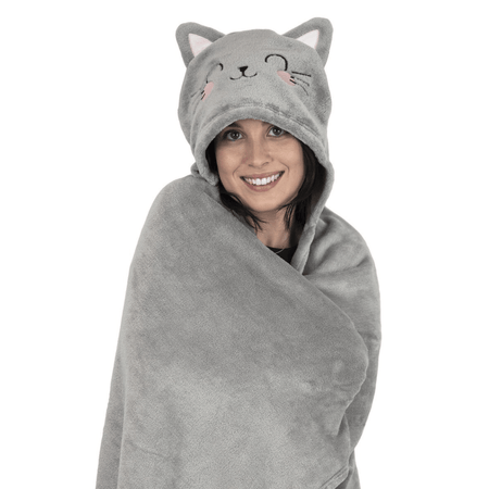 Cobertor com capuz Kitty - Cosy Hugs - Legami - Papelaria Encantada