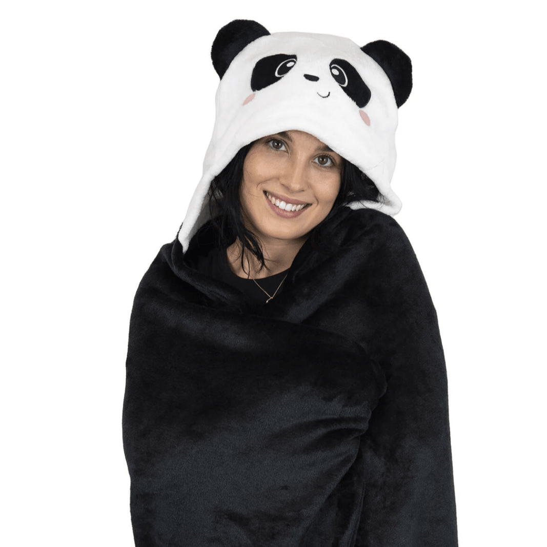Cobertor com capuz Panda - Cosy Hugs - Legami - Papelaria Encantada